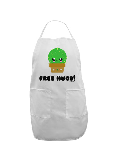 Cute Cactus - Free Hugs Adult Apron-Bib Apron-TooLoud-White-One-Size-Davson Sales