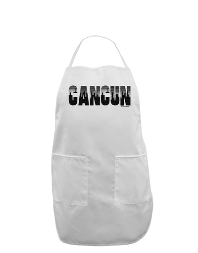 Cancun Mexico - Cinco de Mayo Adult Apron-Bib Apron-TooLoud-White-One-Size-Davson Sales