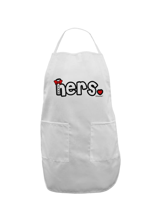 Matching His and Hers Design - Hers - Red Bow Tie Adult Apron by TooLoud-Bib Apron-TooLoud-White-One-Size-Davson Sales