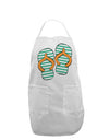 Striped Flip Flops - Teal and Orange Adult Apron-Bib Apron-TooLoud-White-One-Size-Davson Sales