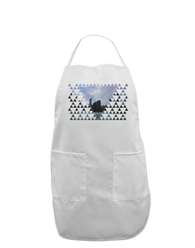 Chicago Triangles Adult Apron-Bib Apron-TooLoud-White-One-Size-Davson Sales