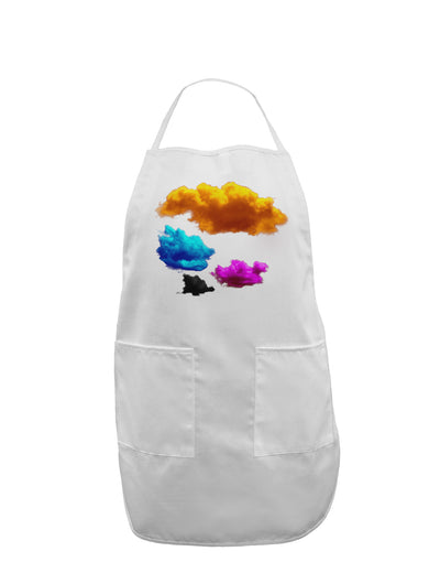 CMYK Clouds Adult Apron-Bib Apron-TooLoud-White-One-Size-Davson Sales