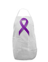 Epilepsy Awareness Ribbon - Purple Adult Apron-Bib Apron-TooLoud-White-One-Size-Davson Sales