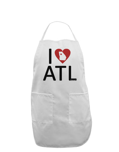 I Heart Atlanta Adult Apron-Bib Apron-TooLoud-White-One-Size-Davson Sales