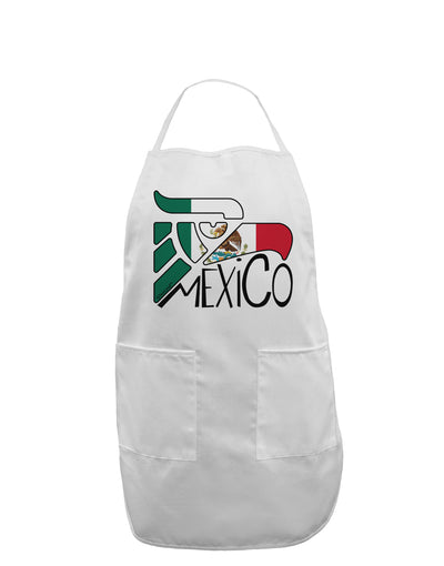 Mexico Eagle Symbol - Mexican Flag - Mexico Adult Apron by TooLoud-Bib Apron-TooLoud-White-One-Size-Davson Sales