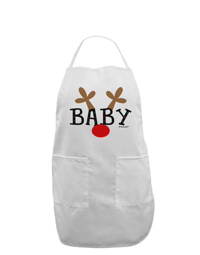 Matching Family Christmas Design - Reindeer - Baby Adult Apron by TooLoud-Bib Apron-TooLoud-White-One-Size-Davson Sales