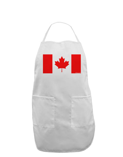 Canadian Flag Maple Leaf Colors Adult Apron-Bib Apron-TooLoud-White-One-Size-Davson Sales