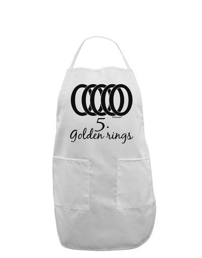 Five Golden Rings Text Adult Apron-Bib Apron-TooLoud-White-One-Size-Davson Sales