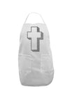 Simple Cross Design Glitter - Silver Adult Apron by TooLoud-Bib Apron-TooLoud-White-One-Size-Davson Sales