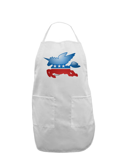 Unicorn Political Symbol Adult Apron-Bib Apron-TooLoud-White-One-Size-Davson Sales