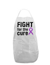 Fight for the Cure - Purple Ribbon Crohn’s Disease Adult Apron-Bib Apron-TooLoud-White-One-Size-Davson Sales