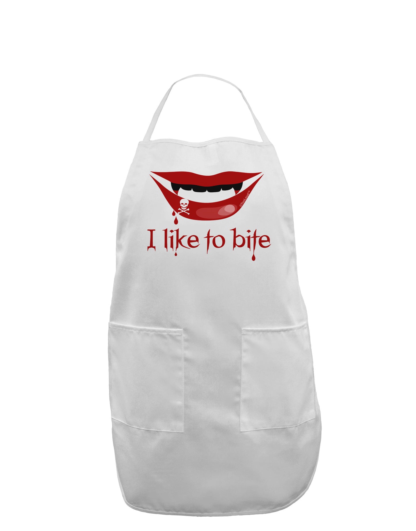 Like to Bite Adult Apron-Bib Apron-TooLoud-White-One-Size-Davson Sales