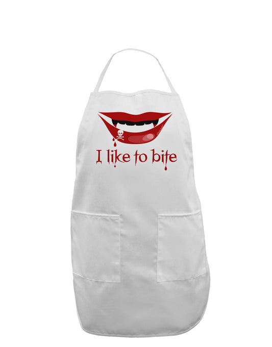 Like to Bite Adult Apron-Bib Apron-TooLoud-White-One-Size-Davson Sales