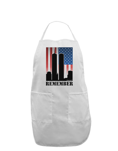 TooLoud Twin Towers Remember Adult Apron-Bib Apron-TooLoud-White-One-Size-Davson Sales