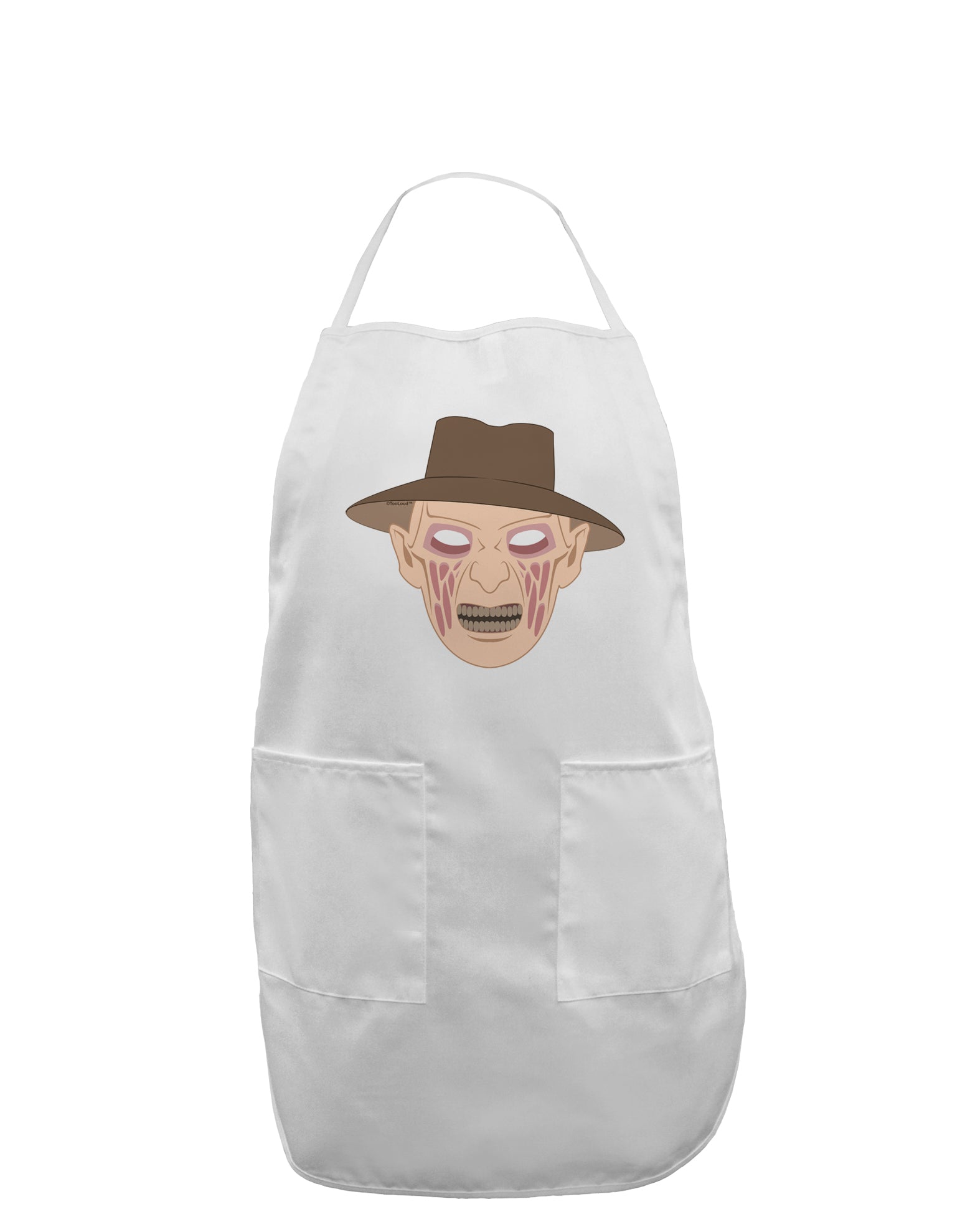 Scary Face With a Hat - Halloween Adult Apron-Bib Apron-TooLoud-White-One-Size-Davson Sales