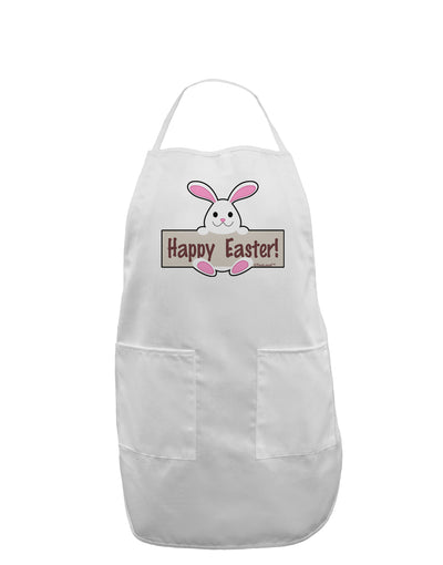 Cute Bunny - Happy Easter Adult Apron by TooLoud-Bib Apron-TooLoud-White-One-Size-Davson Sales