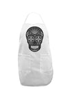 TooLoud Version 9 Black and White Day of the Dead Calavera Adult Apron-Bib Apron-TooLoud-White-One-Size-Davson Sales