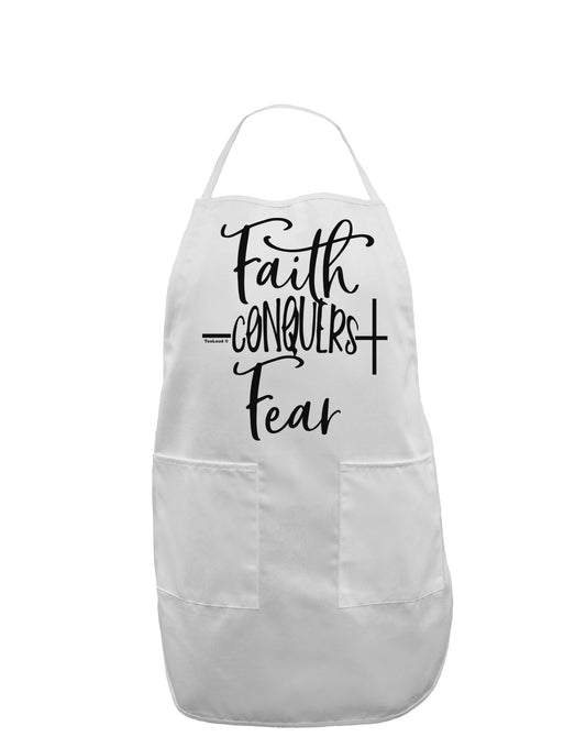 Faith Conquers Fear Adult Apron-Bib Apron-TooLoud-White-One-Size-Davson Sales