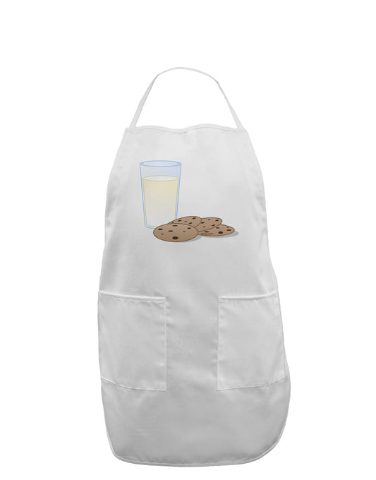 Milk and Cookies Design Adult Apron-Bib Apron-TooLoud-White-One-Size-Davson Sales