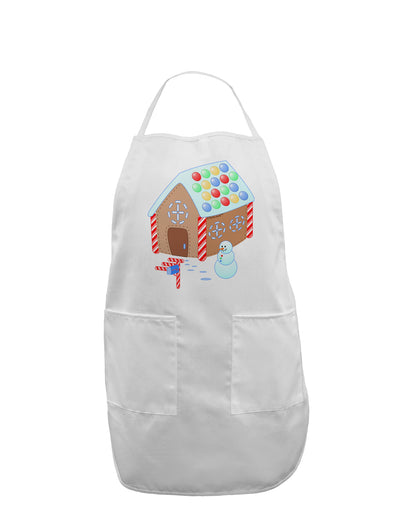 Little Gingerbread House Design #1 Adult Apron by TooLoud-Bib Apron-TooLoud-White-One-Size-Davson Sales