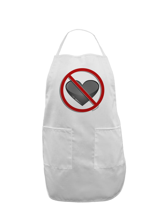 No Love Symbol Adult Apron-Bib Apron-TooLoud-White-One-Size-Davson Sales