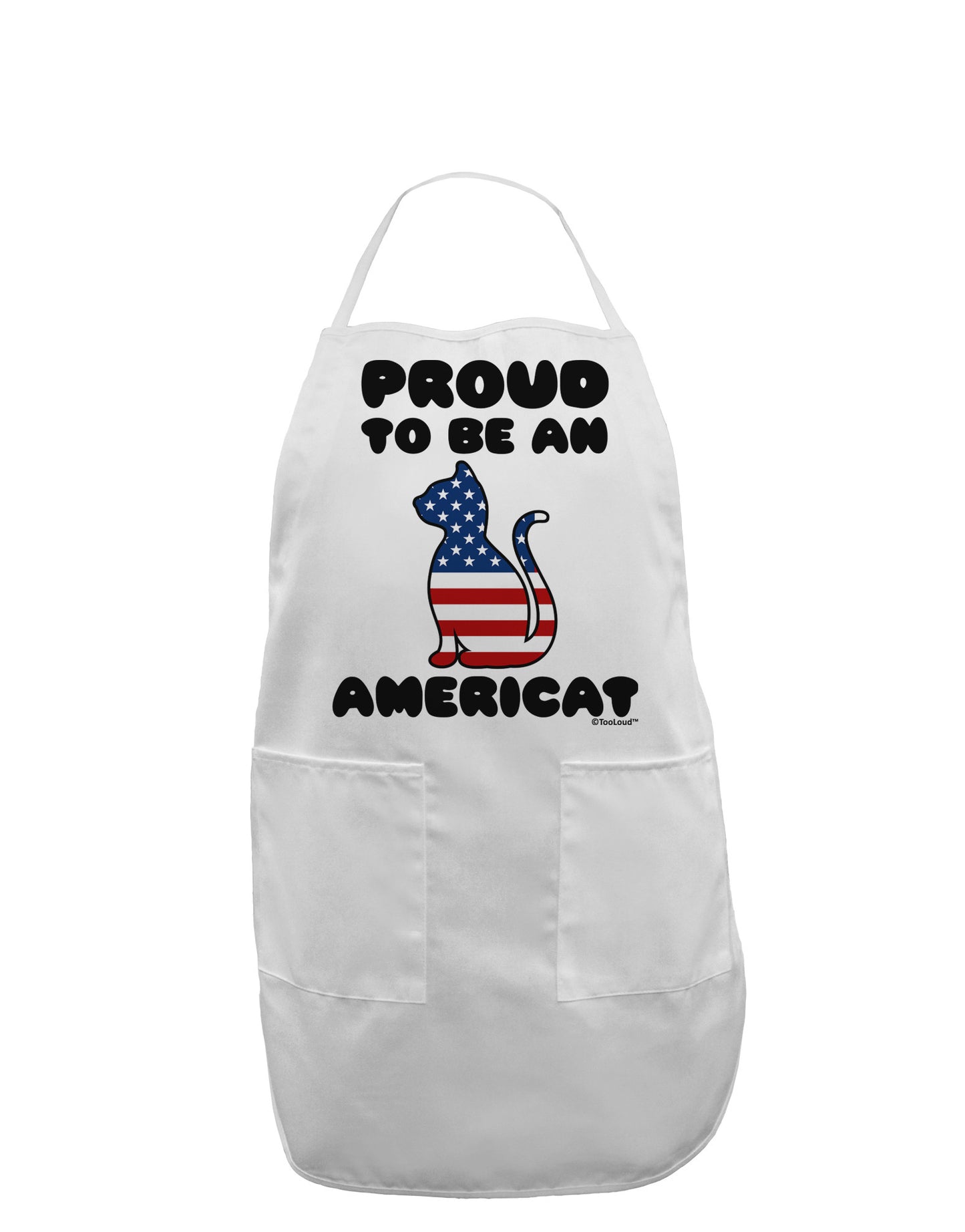 Proud to Be an Americat Adult Apron by TooLoud-Bib Apron-TooLoud-White-One-Size-Davson Sales