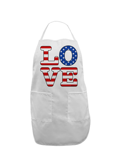 American Love Design Adult Apron by TooLoud-Bib Apron-TooLoud-White-One-Size-Davson Sales