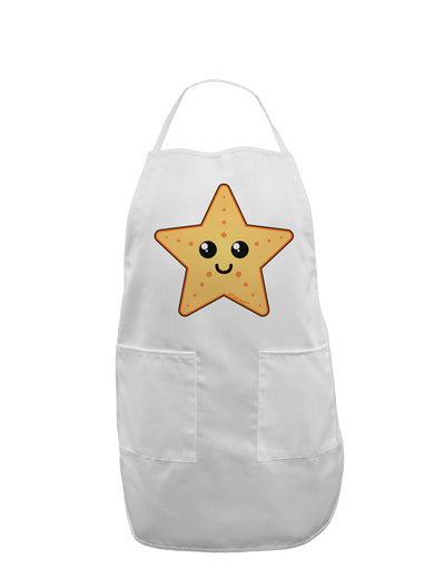 Cute Starfish Adult Apron by TooLoud-Bib Apron-TooLoud-White-One-Size-Davson Sales