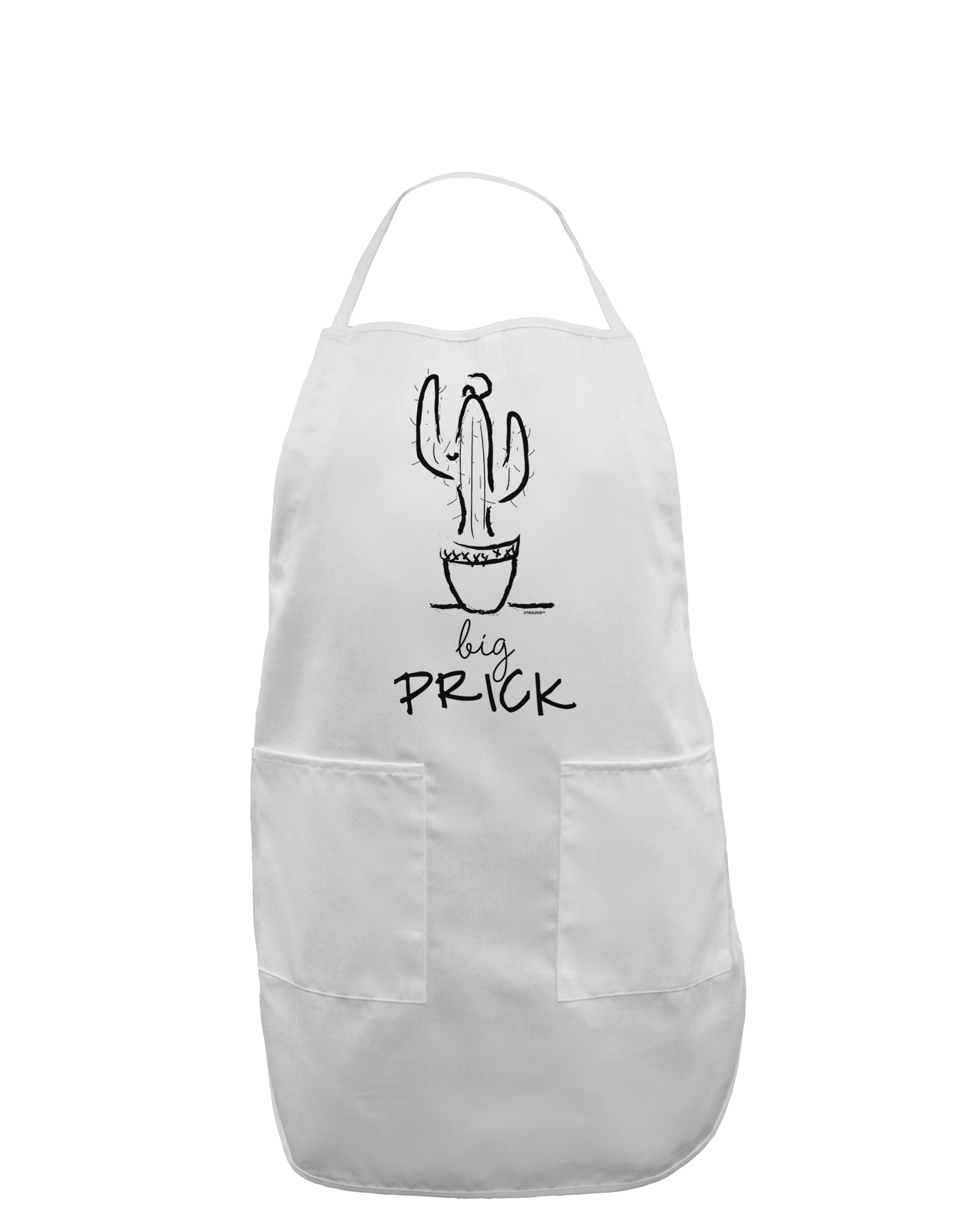 TooLoud Big Prick Adult Apron-Bib Apron-TooLoud-White-One-Size-Davson Sales