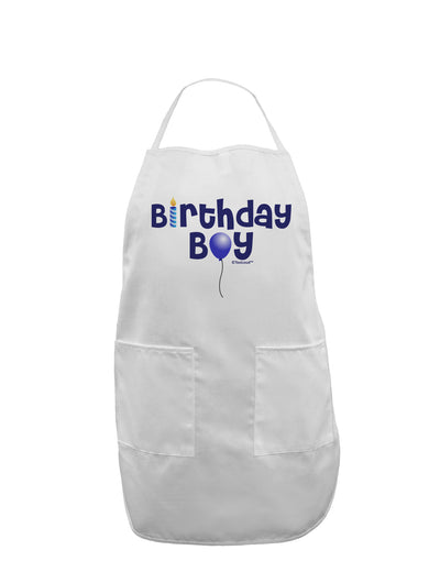 Birthday Boy - Candle and Balloon Adult Apron by TooLoud-Bib Apron-TooLoud-White-One-Size-Davson Sales