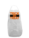 Trick or Treat Text Adult Apron-Bib Apron-TooLoud-White-One-Size-Davson Sales