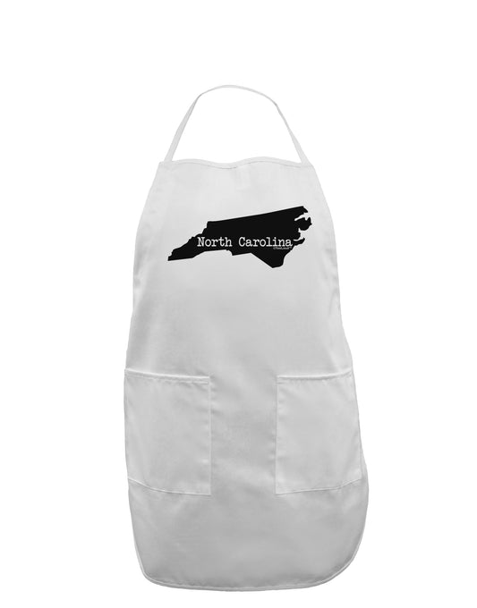 North Carolina - United States Shape Adult Apron by TooLoud-Bib Apron-TooLoud-White-One-Size-Davson Sales