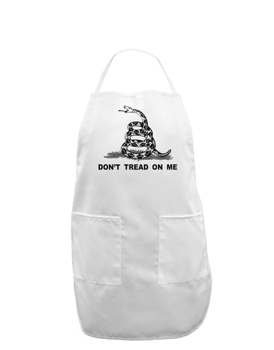 Subdued Don't Tread On Me Gadsden Flag Rattlesnake Adult Apron-Bib Apron-TooLoud-White-One-Size-Davson Sales