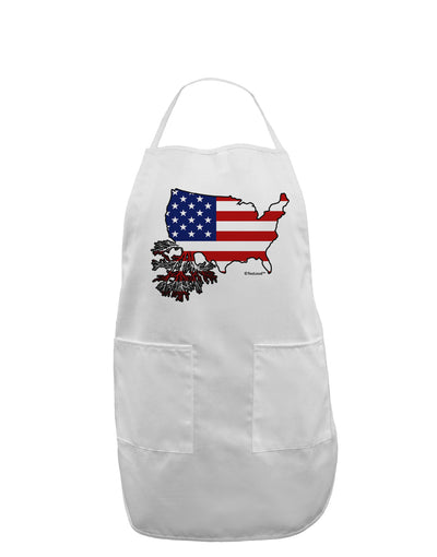 American Roots Design - American Flag Adult Apron by TooLoud-Bib Apron-TooLoud-White-One-Size-Davson Sales