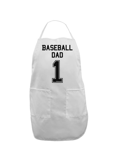 Baseball Dad Jersey Adult Apron by TooLoud-Bib Apron-TooLoud-White-One-Size-Davson Sales