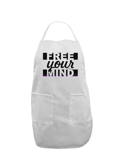 Free Your Mind Text Adult Apron-Bib Apron-TooLoud-White-One-Size-Davson Sales