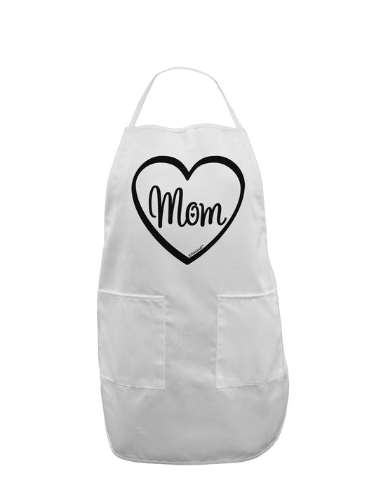 Mom Heart Design Adult Apron by TooLoud-Bib Apron-TooLoud-White-One-Size-Davson Sales