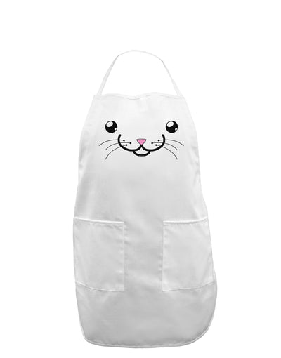 Kyu-T Face - Kattia the kitty cat Adult Apron-Bib Apron-TooLoud-White-One-Size-Davson Sales