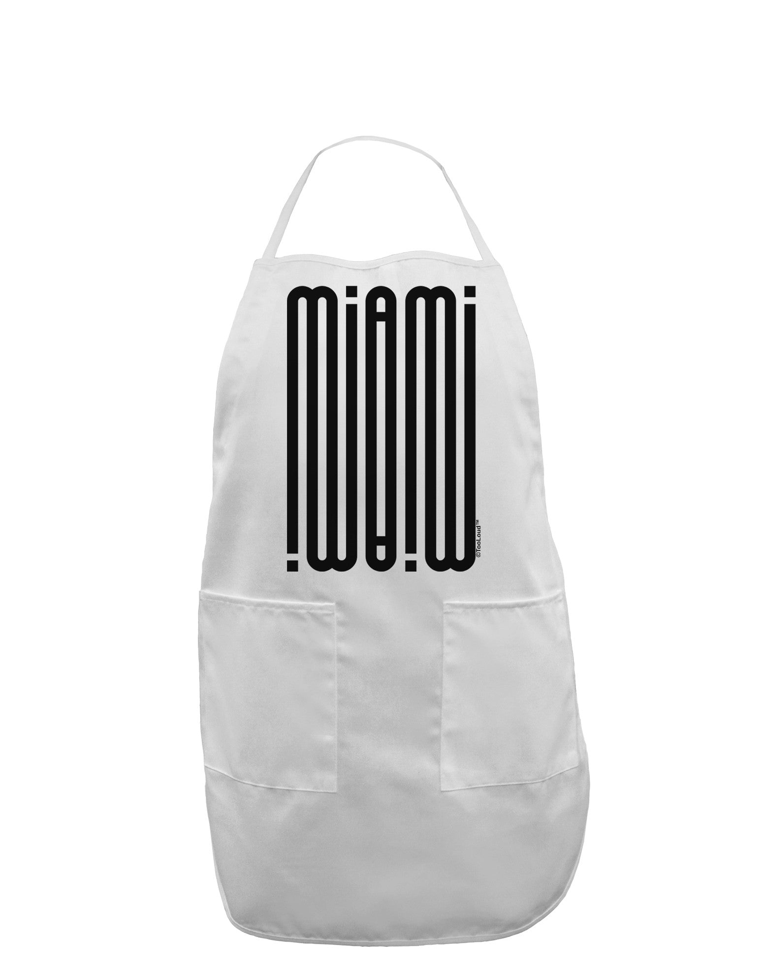 Miami Mirage Adult Apron-Bib Apron-TooLoud-White-One-Size-Davson Sales