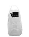 Washington - United States Shape Adult Apron-Bib Apron-TooLoud-White-One-Size-Davson Sales