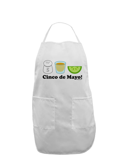 Cinco de Mayo Design - Salt Tequila Lime Adult Apron by TooLoud-Bib Apron-TooLoud-White-One-Size-Davson Sales