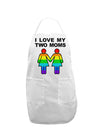 I Love My Two Moms LGBT Adult Apron-Bib Apron-TooLoud-White-One-Size-Davson Sales