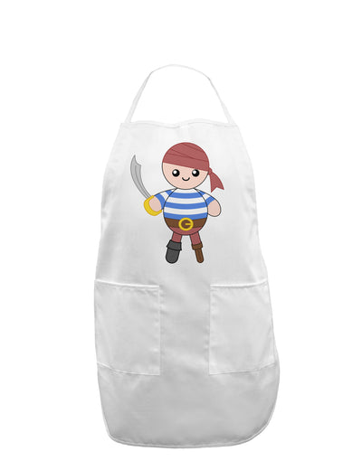 Petey the Pirate - Halloween Adult Apron-Bib Apron-TooLoud-White-One-Size-Davson Sales