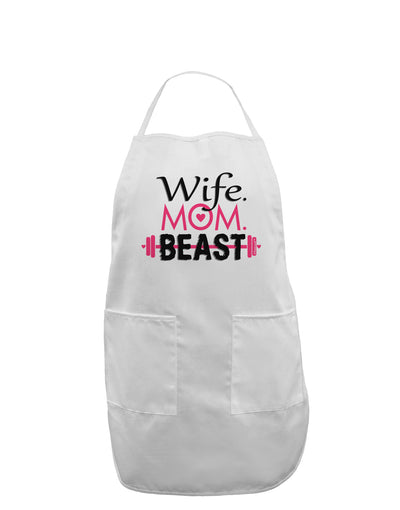 Wife Mom Beast Adult Apron-Bib Apron-TooLoud-White-One-Size-Davson Sales