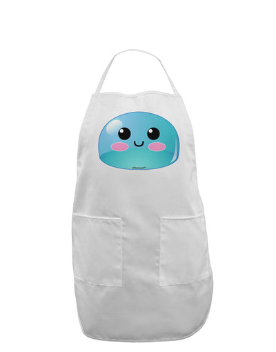 Cute RPG Slime - Blue Adult Apron by TooLoud-Bib Apron-TooLoud-White-One-Size-Davson Sales