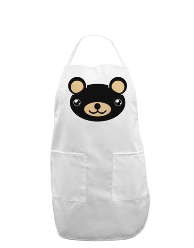 Kyu-T Head - Night Beartholomew Teddy Bear Adult Apron-Bib Apron-TooLoud-White-One-Size-Davson Sales