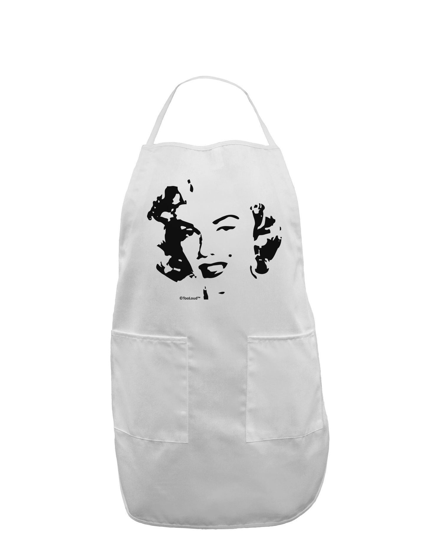 Marilyn Monroe Cutout Design Adult Apron by TooLoud-Bib Apron-TooLoud-White-One-Size-Davson Sales
