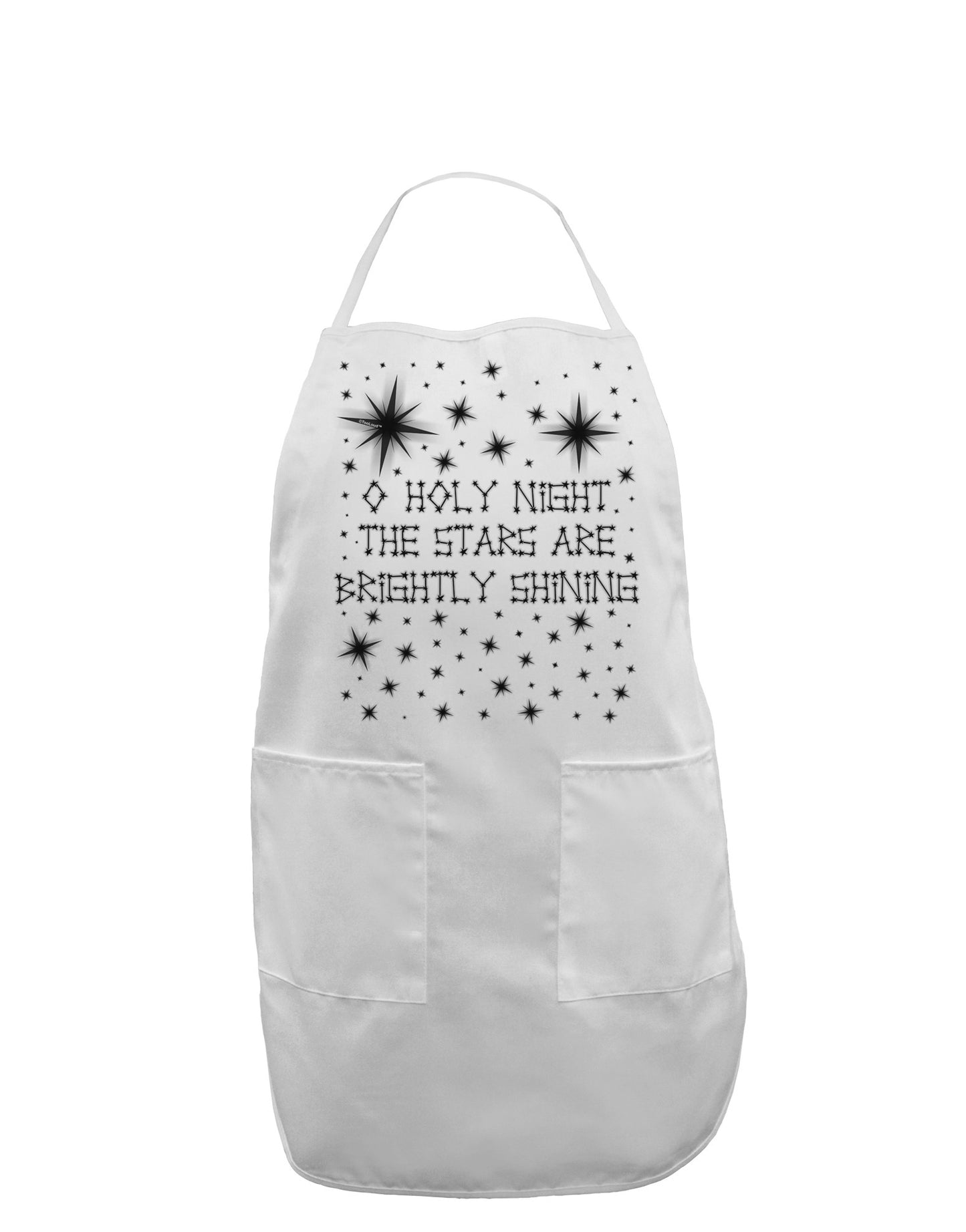 O Holy Night Shining Christmas Stars Adult Apron-Bib Apron-TooLoud-White-One-Size-Davson Sales