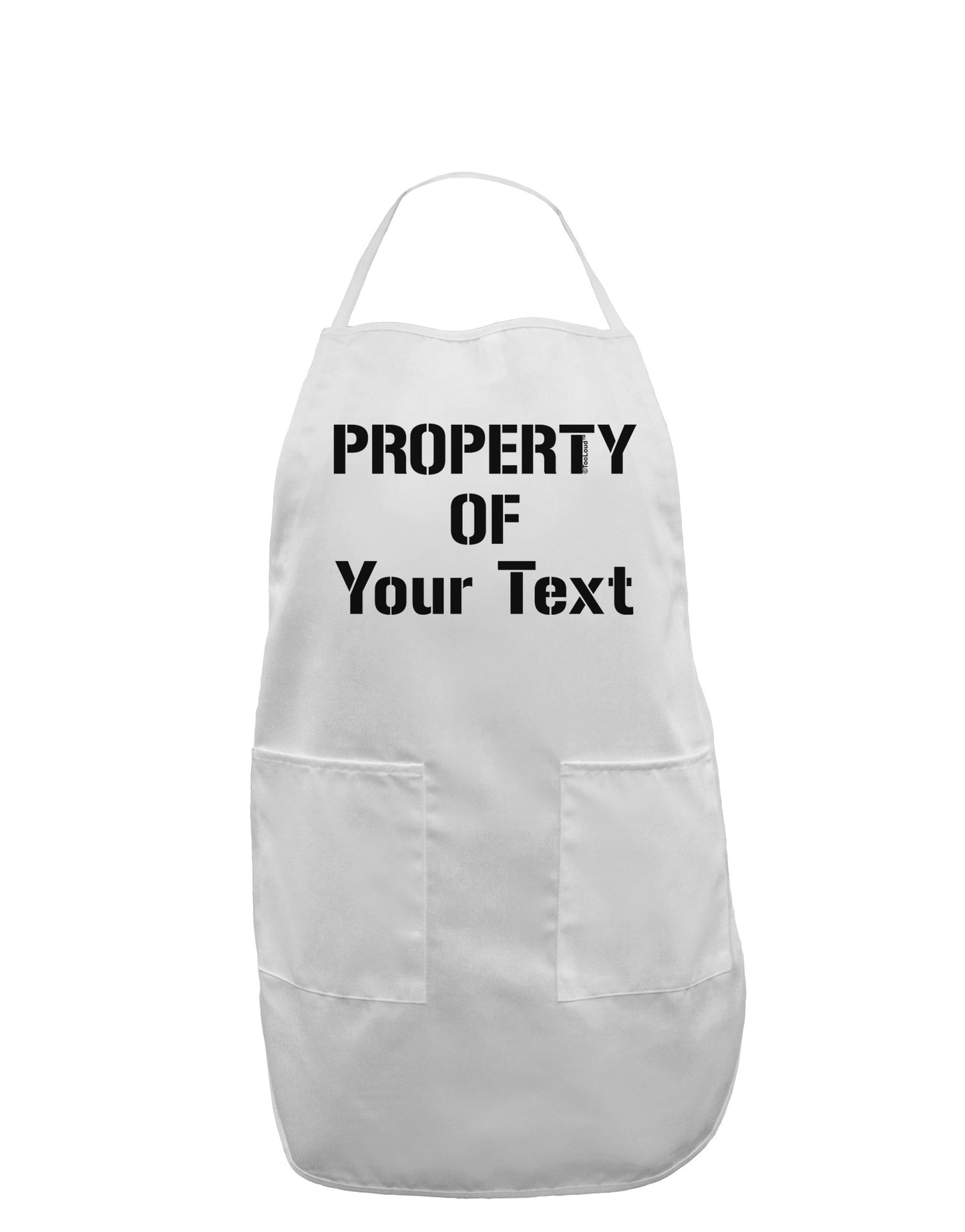 Personalized Property Of Adult Apron-Bib Apron-TooLoud-White-One-Size-Davson Sales