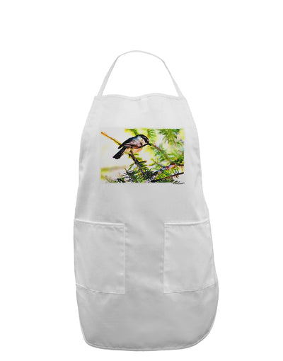 CO Chickadee Watercolor Adult Apron-Bib Apron-TooLoud-White-One-Size-Davson Sales